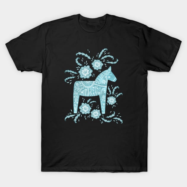 Swedish Dala Horse T-Shirt by NicSquirrell